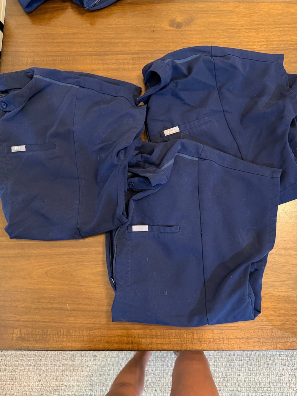 Navy Figs scrub tops (3)